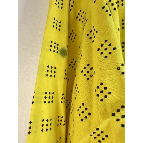 Vtg Style Plus Of California Bright Yellow Retro Button Up Size 42 - Picture 3 of 7